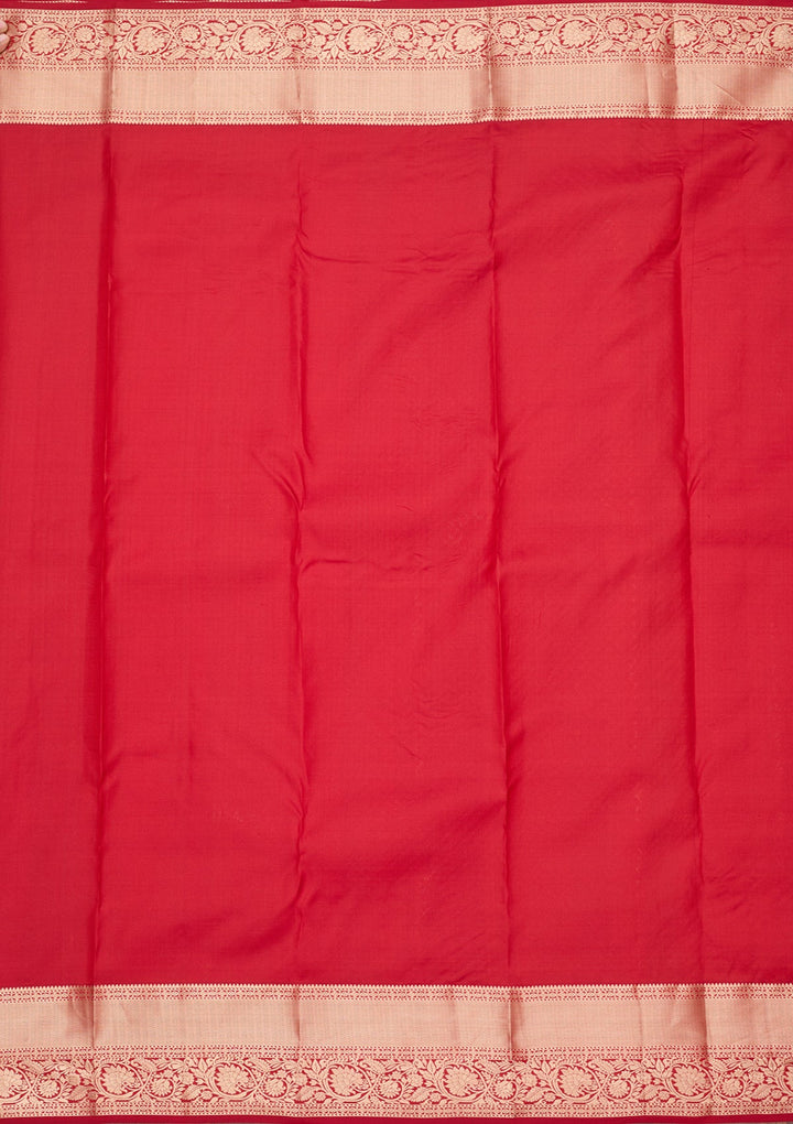 Red Zariwork (Silver) Pure Silk Silk_Saree