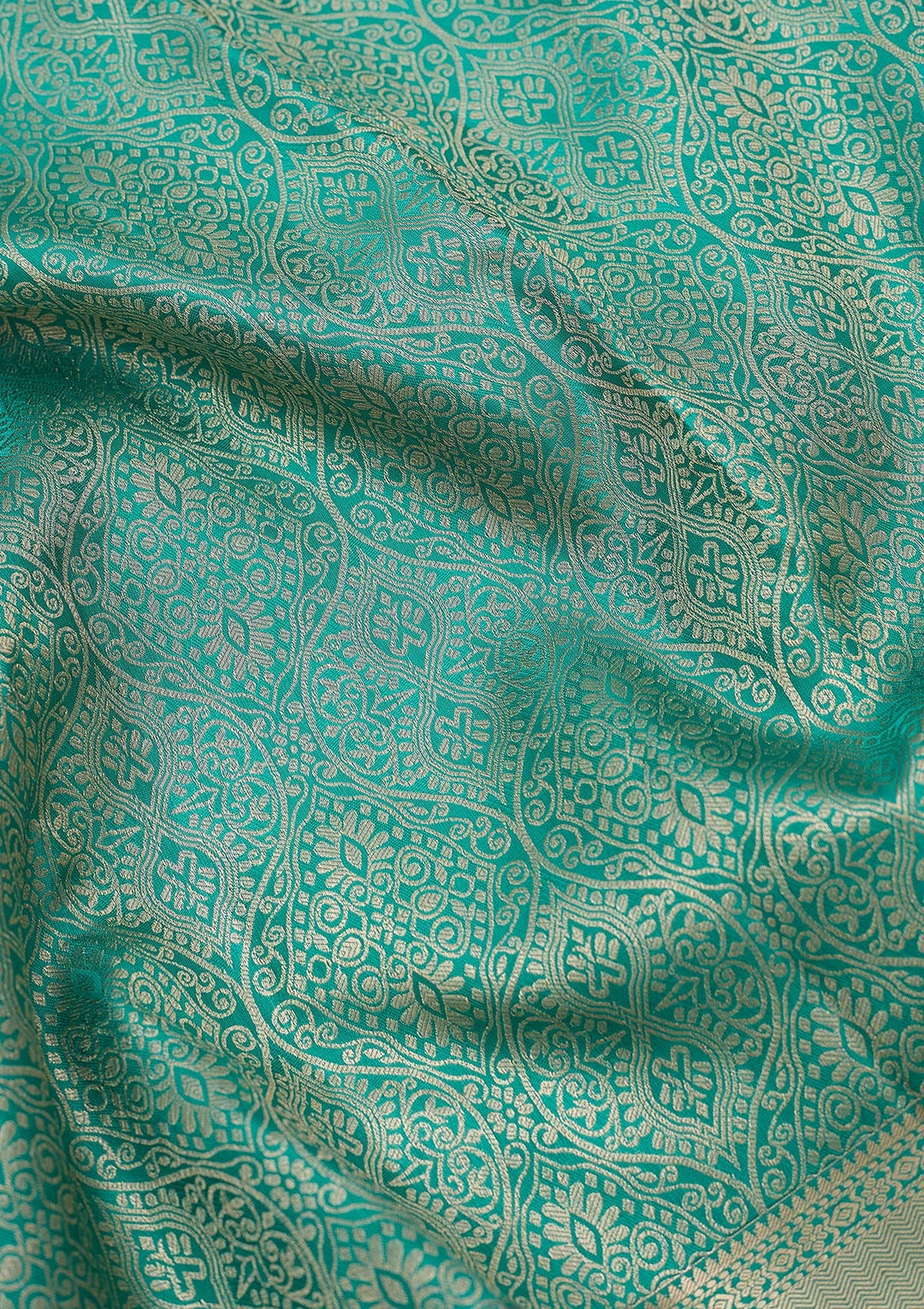 Sea Green Zariwork (Silver) Pure Silk Silk_Saree