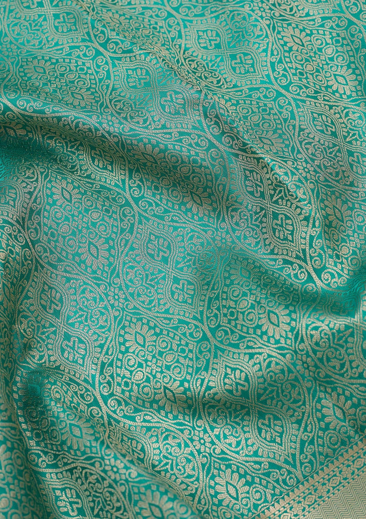 Sea Green Zariwork (Silver) Pure Silk Silk_Saree