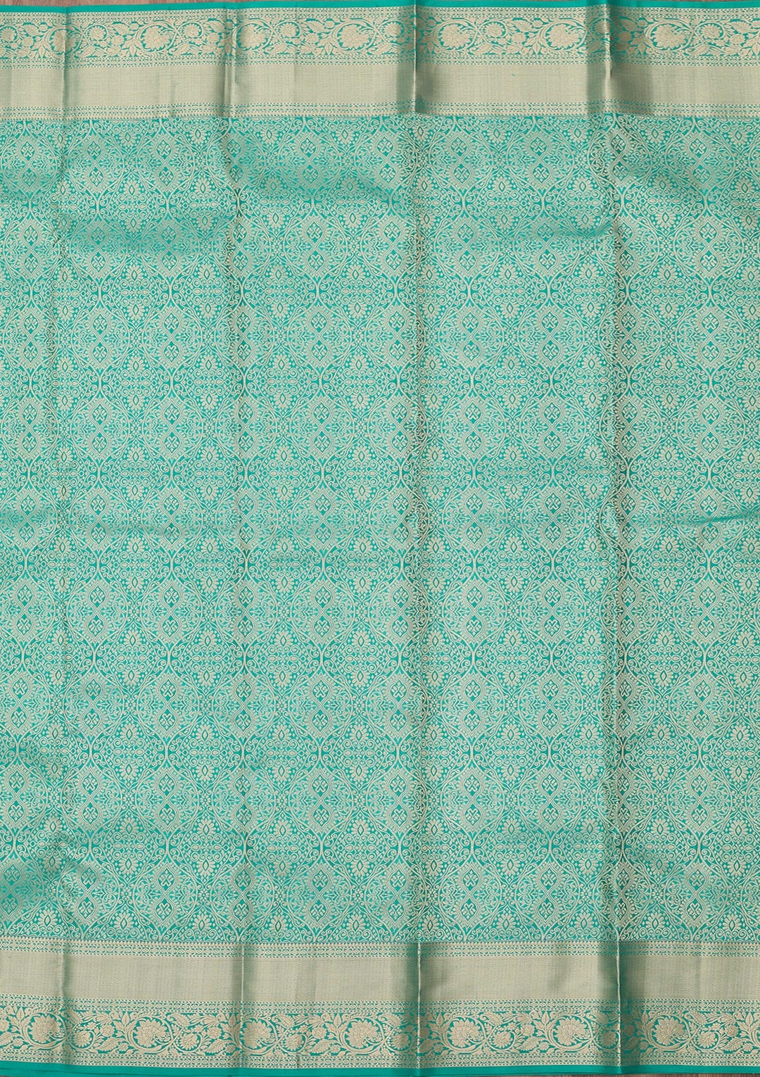 Sea Green Zariwork (Silver) Pure Silk Silk_Saree