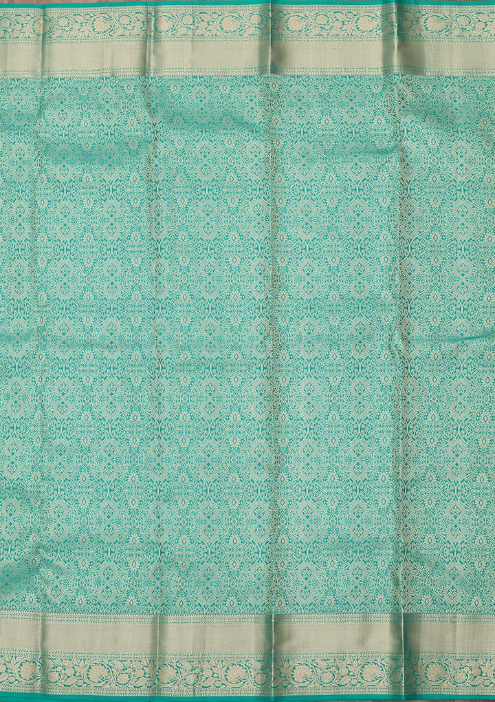 Sea Green Zariwork (Silver) Pure Silk Silk_Saree