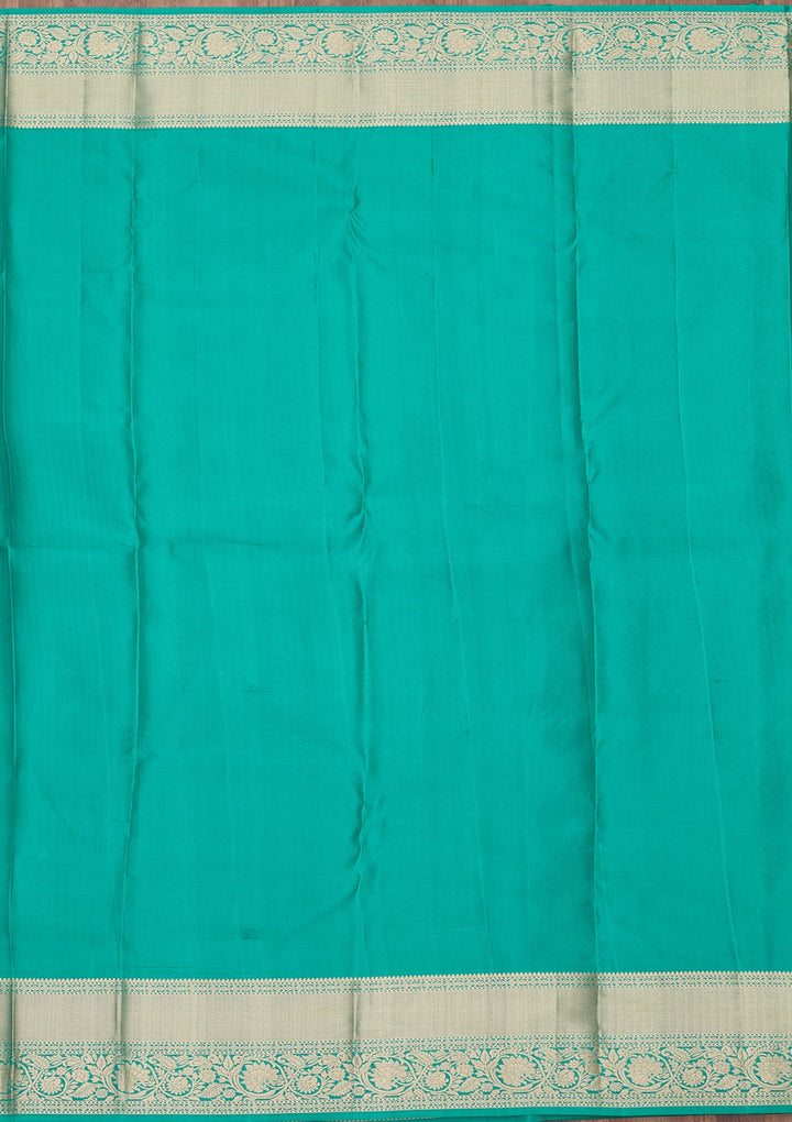 Sea Green Zariwork (Silver) Pure Silk Silk_Saree