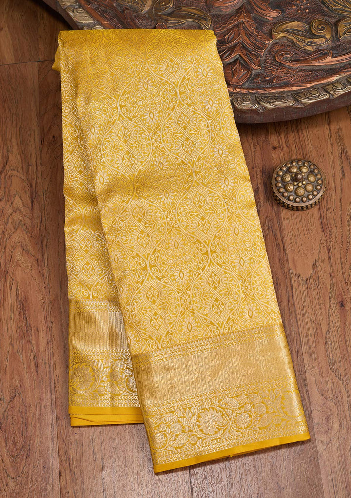 Yellow Zariwork (Silver) Pure Silk Silk_Saree