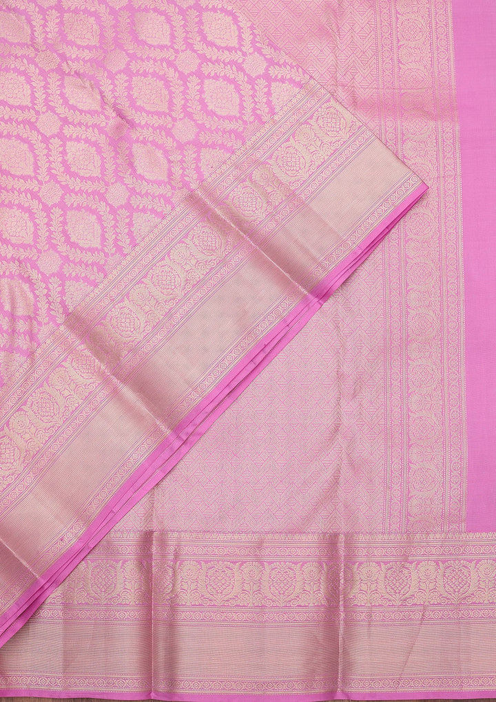 Lavender Zariwork (Gold) Pure Silk Silk_Saree