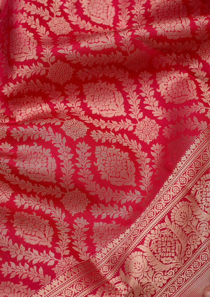 Red Zariwork (Gold) Pure Silk Silk_Saree