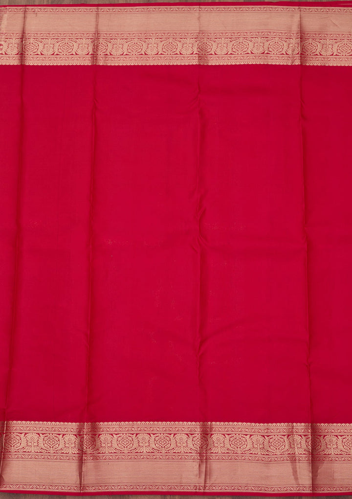 Red Zariwork (Gold) Pure Silk Silk_Saree