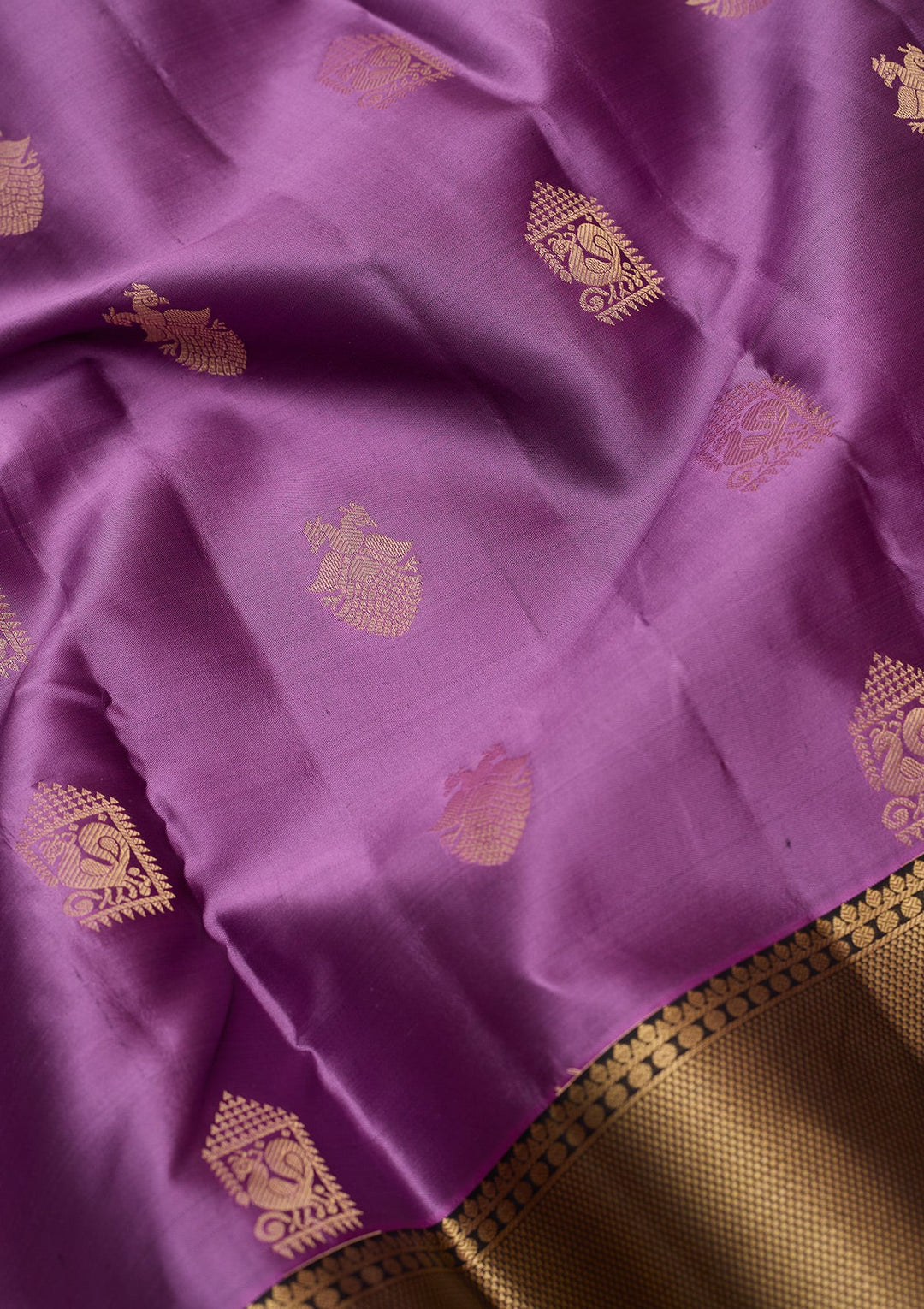 Lavender Zariwork (Gold) Silk Silk_Saree