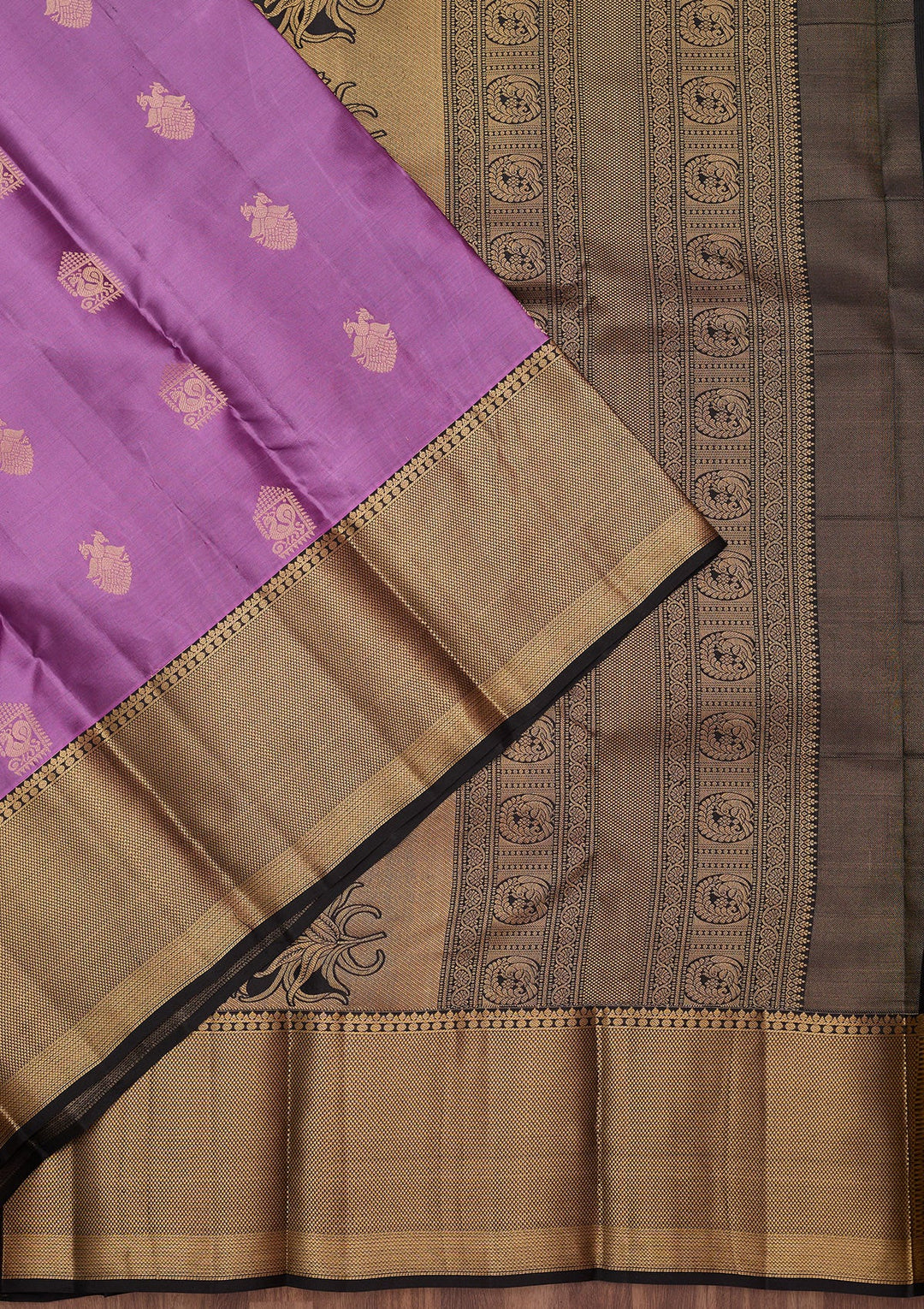 Lavender Zariwork (Gold) Silk Silk_Saree