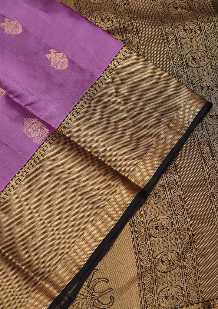 Lavender Zariwork (Gold) Silk Silk_Saree