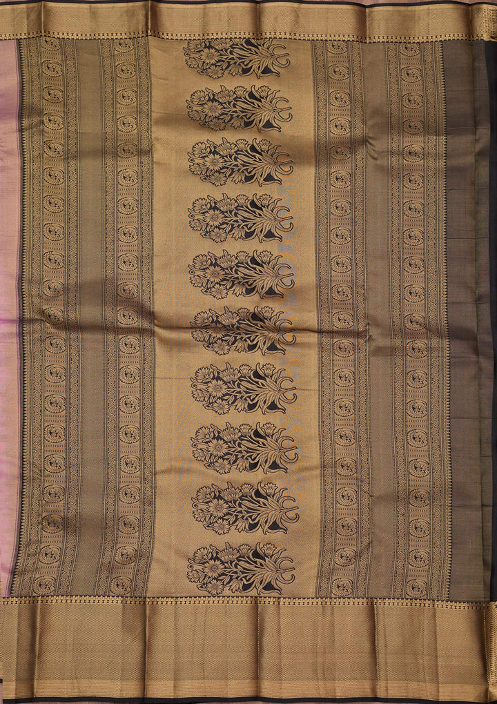 Lavender Zariwork (Gold) Silk Silk_Saree