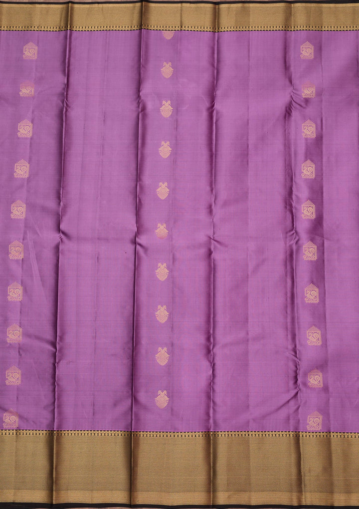 Lavender Zariwork (Gold) Silk Silk_Saree