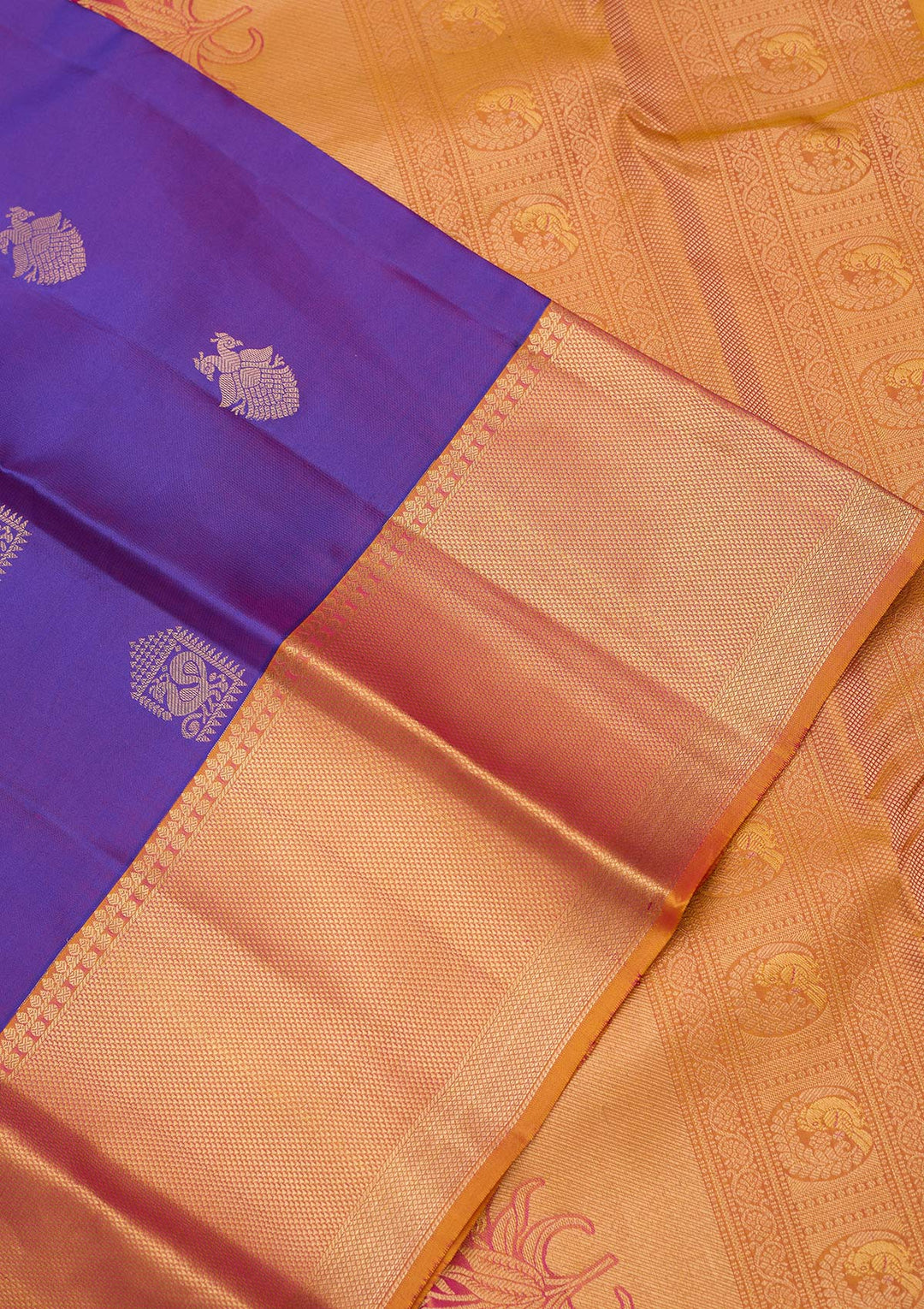 Royal Blue Zariwork (Gold) Silk Silk_Saree