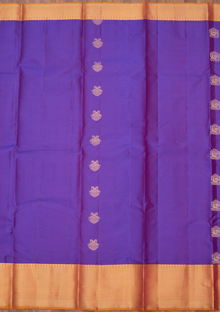 Royal Blue Zariwork (Gold) Silk Silk_Saree