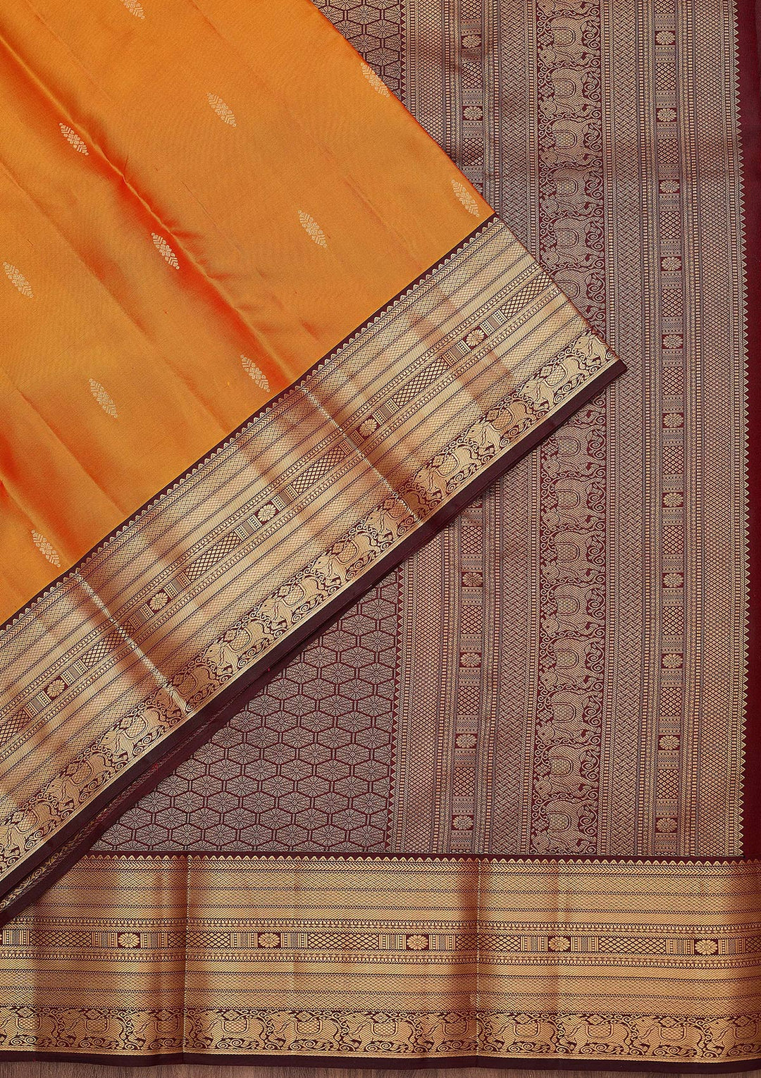 Mustard Yellow Zariwork (Gold) Silk Saree