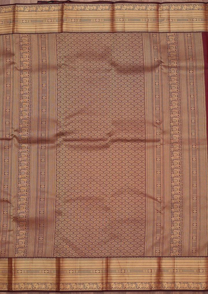 Mustard Yellow Zariwork (Gold) Silk Saree