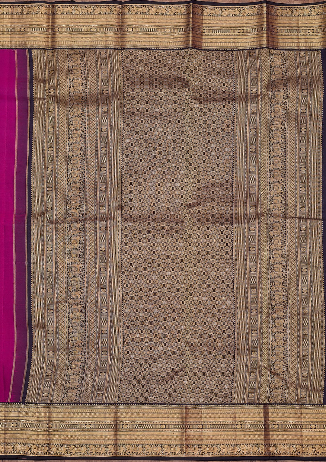 Violet Zariwork (Gold) Silk Silk_Saree