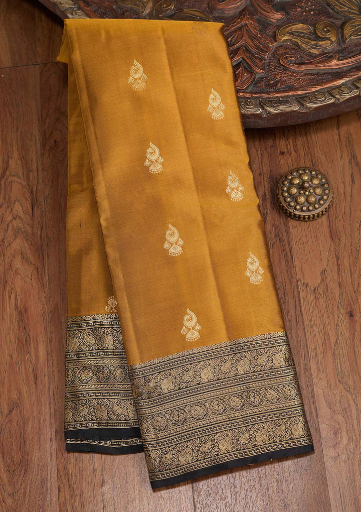 Mustard Zariwork (Gold) Pure Silk Silk_Saree