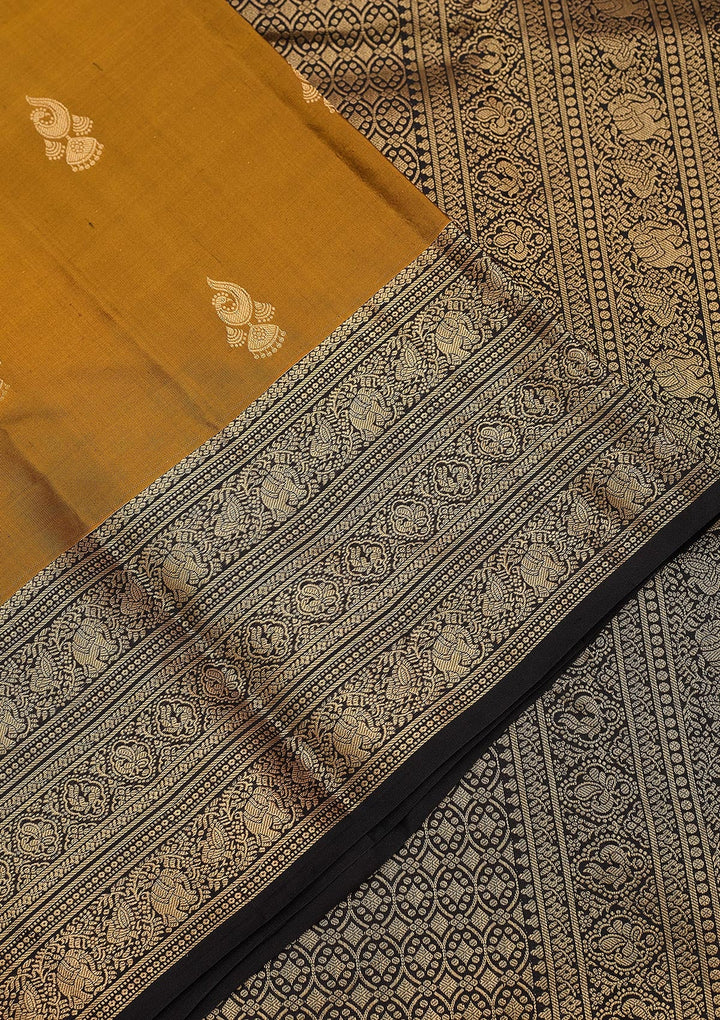 Mustard Zariwork (Gold) Pure Silk Silk_Saree