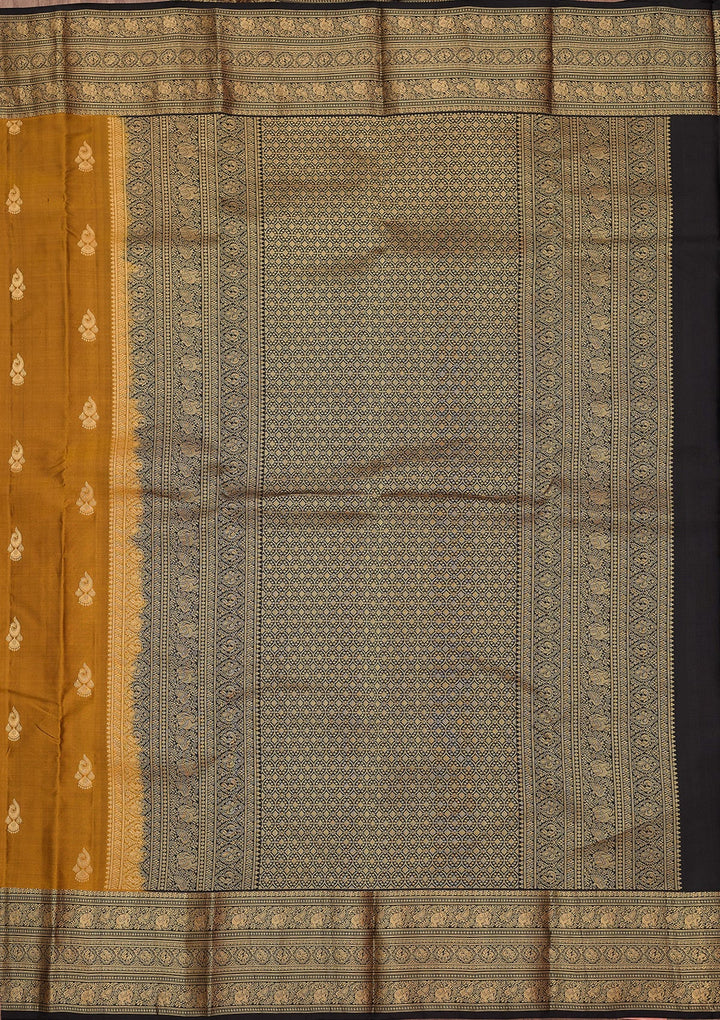 Mustard Zariwork (Gold) Pure Silk Silk_Saree