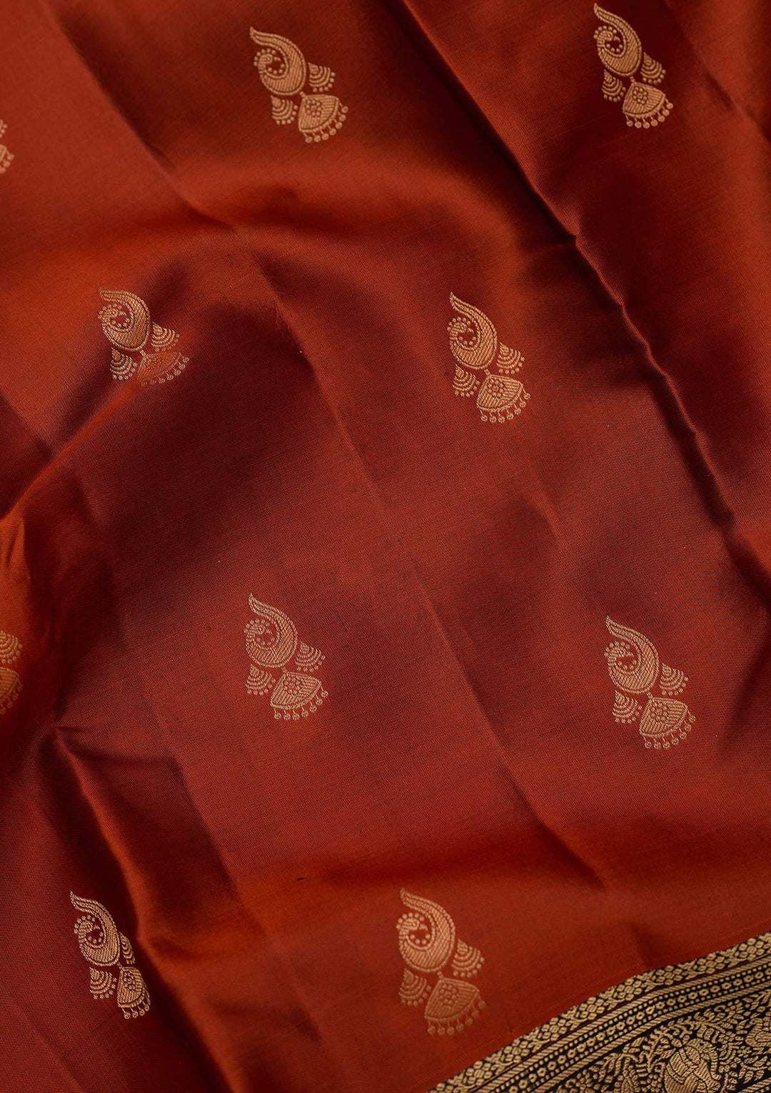Orange Zariwork (Gold) Pure Silk Silk_Saree