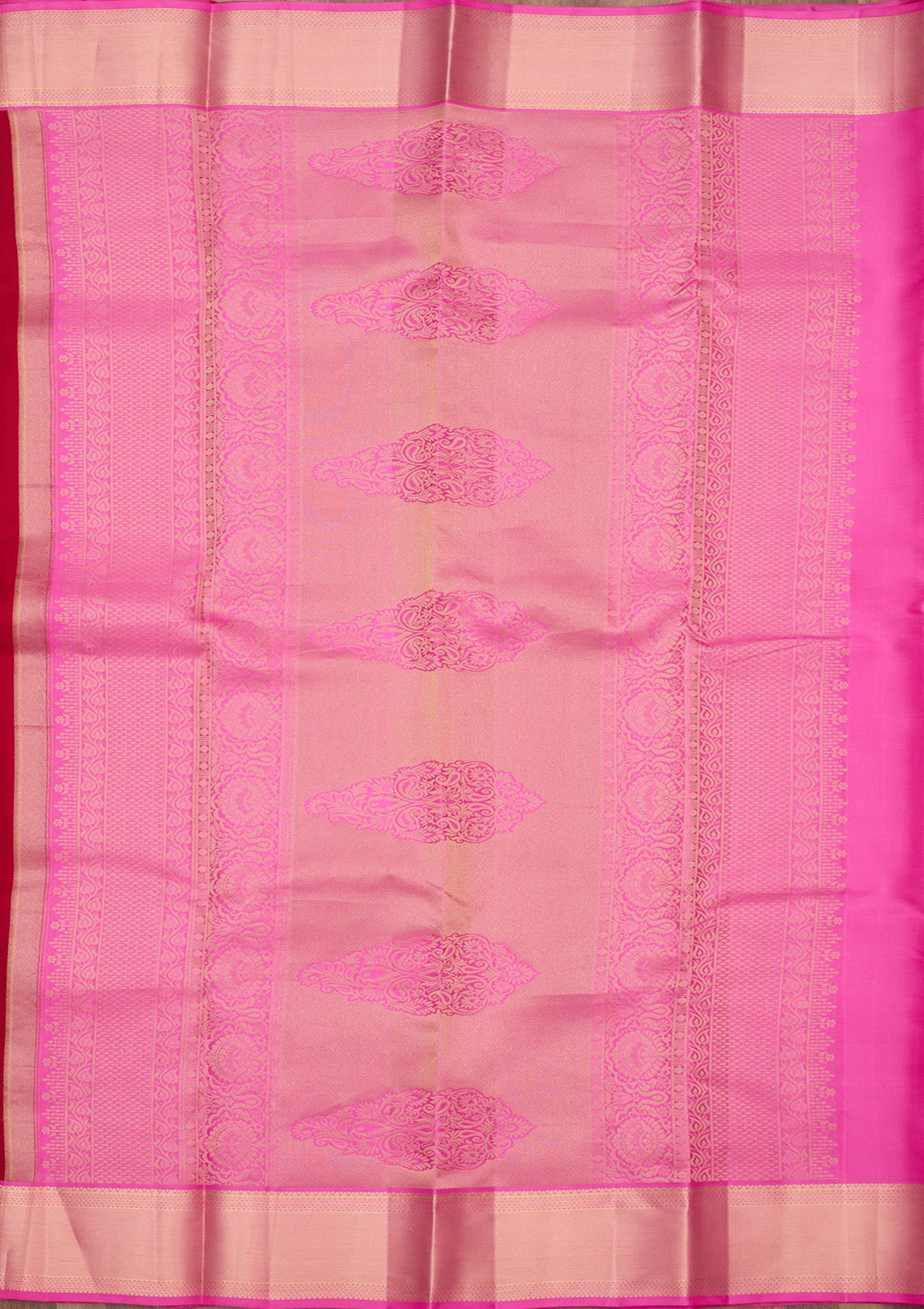 Rust Zariwork (Gold) Pure Silk Silk_Saree