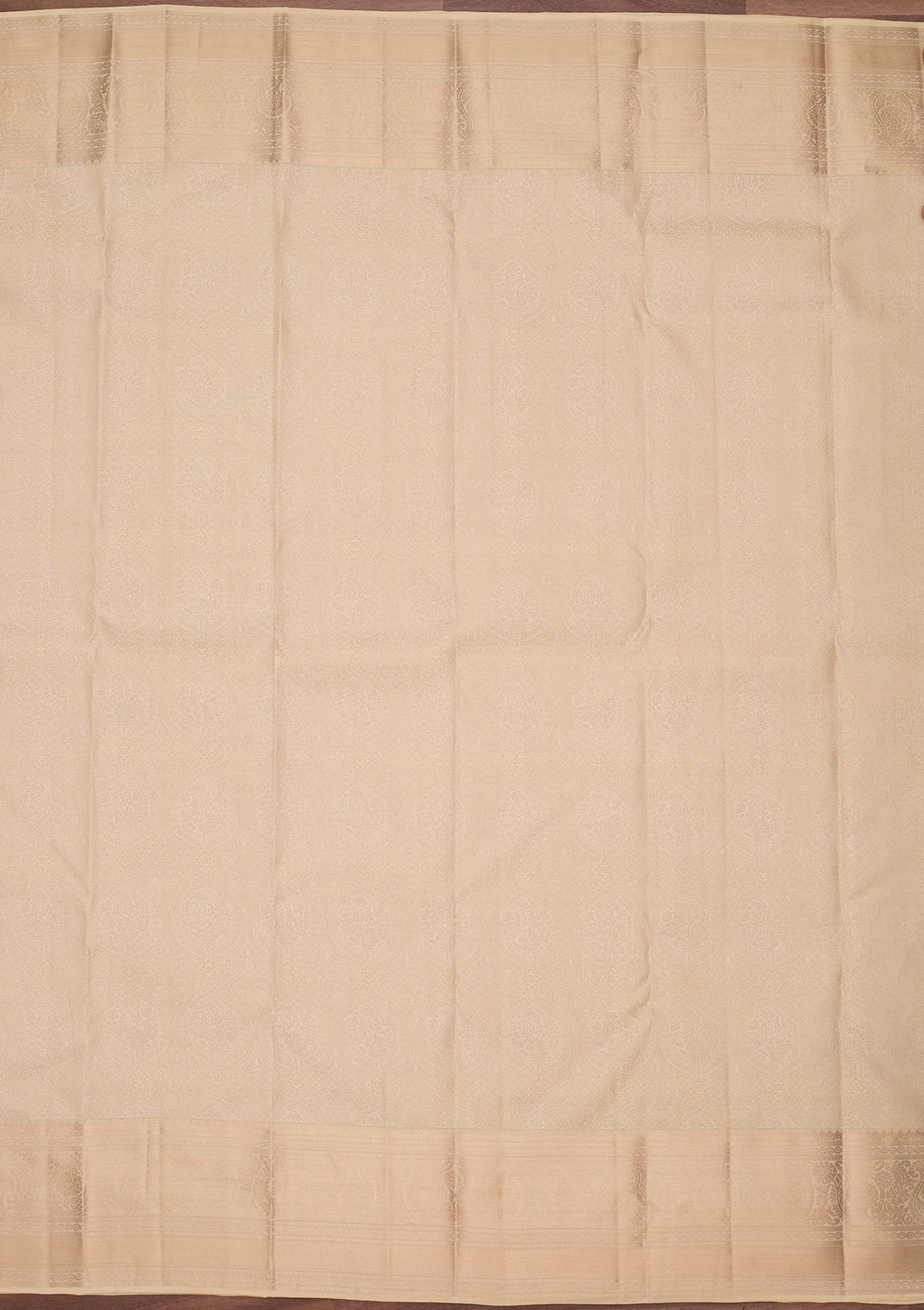 Cream Kanjivaram Pure Silk Saree