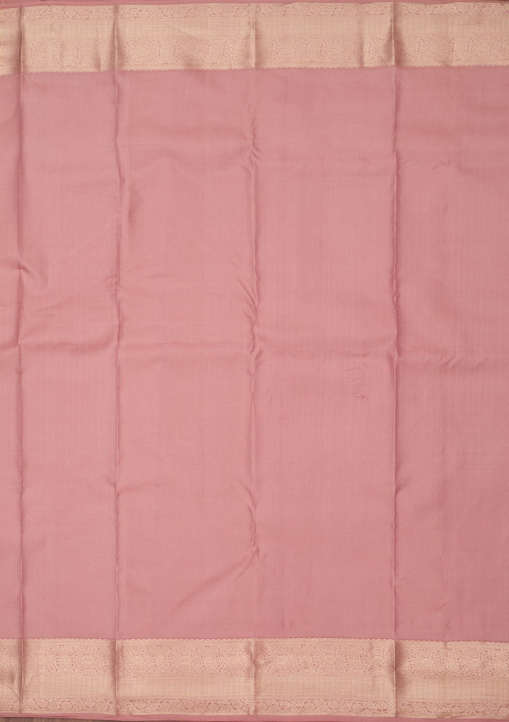 Onion Pink Zariwork (Silver) Silk Silk_Saree