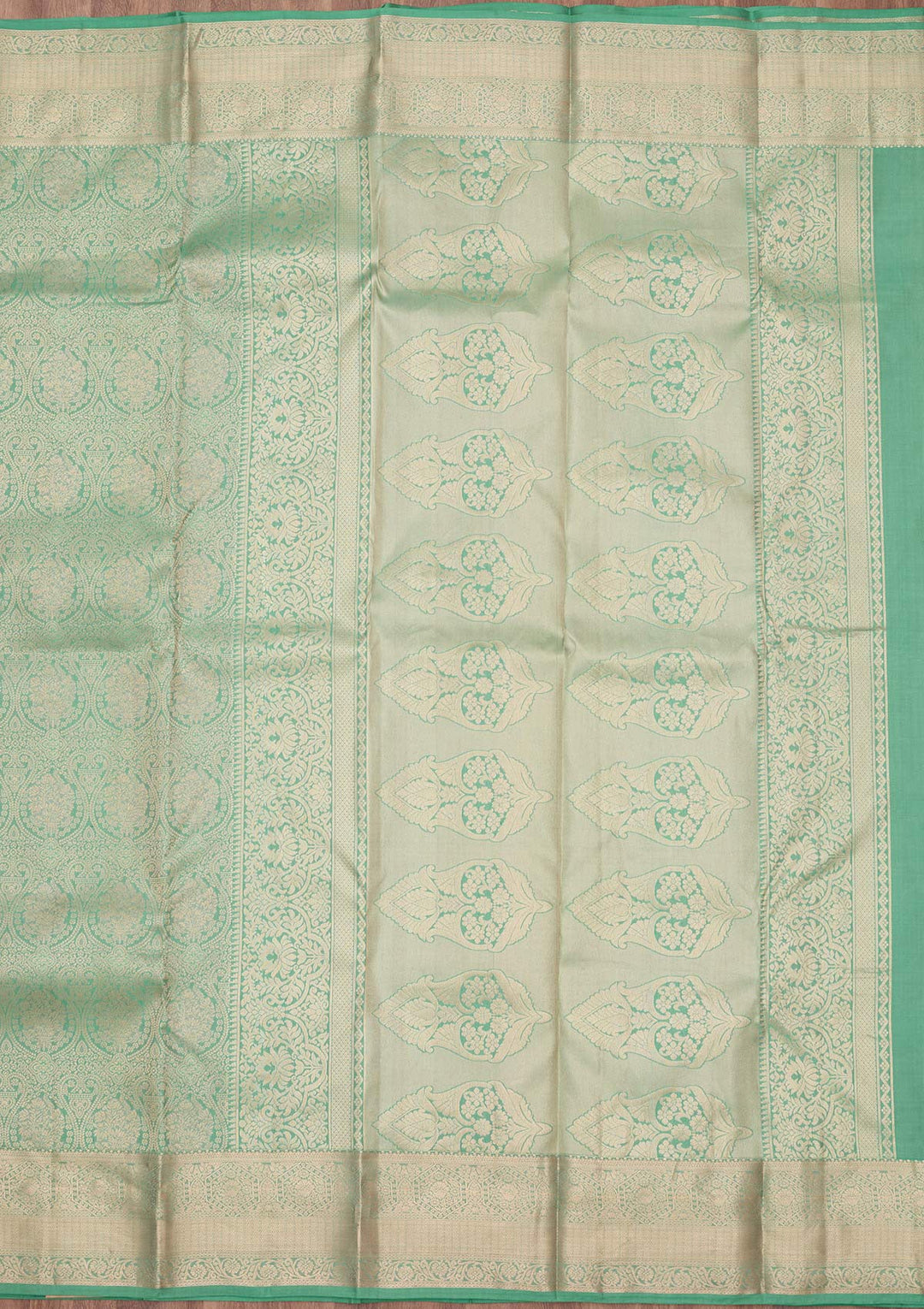 Sea Green Zariwork (Silver) Silk Silk_Saree
