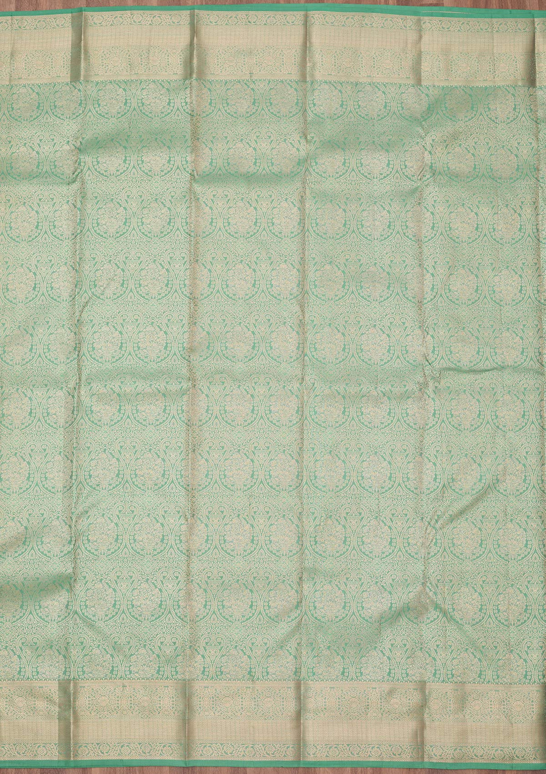 Sea Green Zariwork (Silver) Silk Silk_Saree