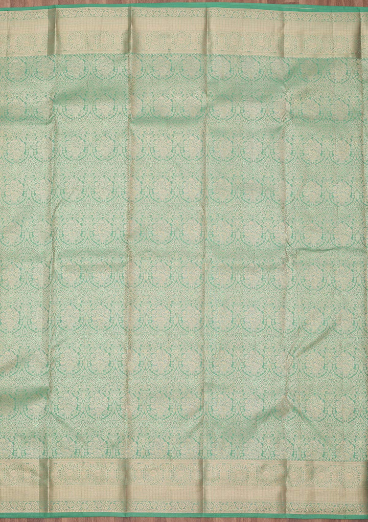 Sea Green Zariwork (Silver) Silk Silk_Saree