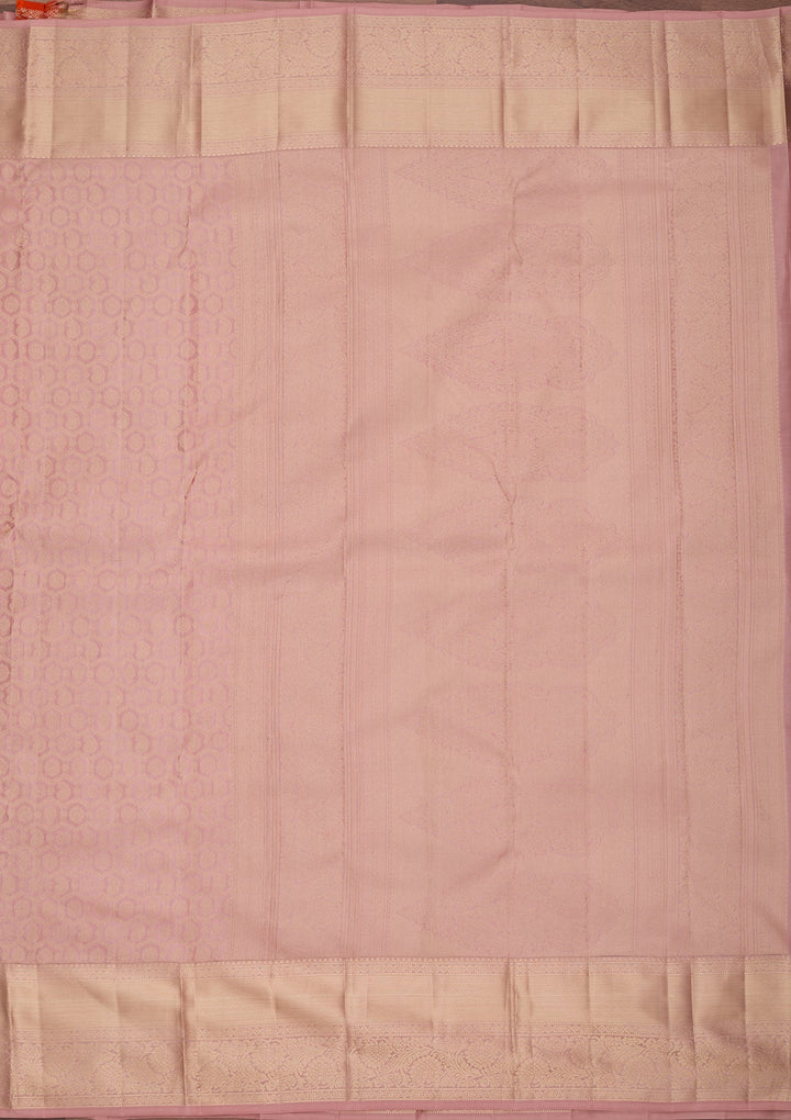 Baby Pink Kanjivaram Pure Silk Saree