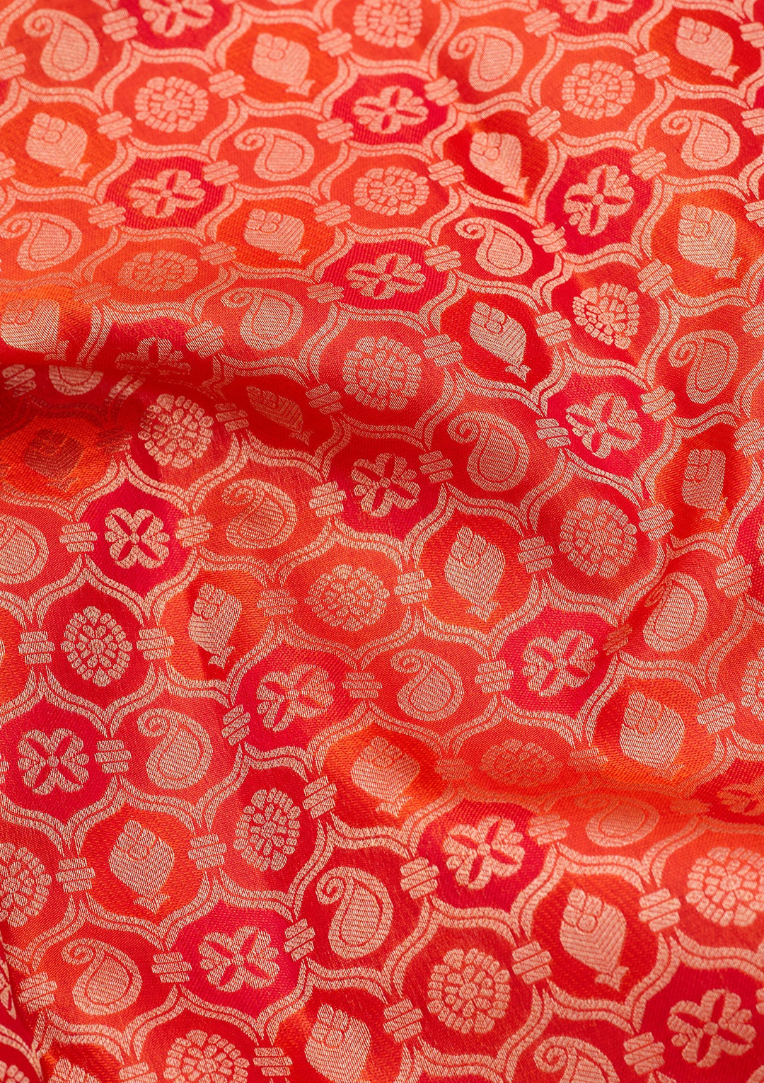 Orange Kanjivaram Pure Silk Saree