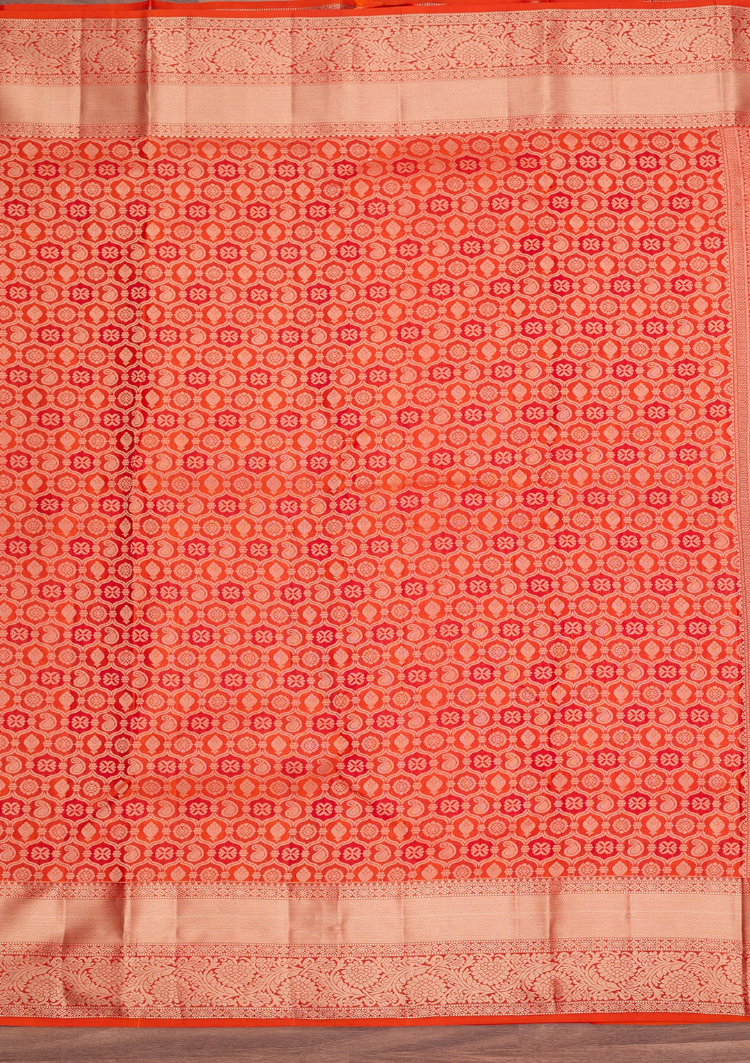 Orange Kanjivaram Pure Silk Saree