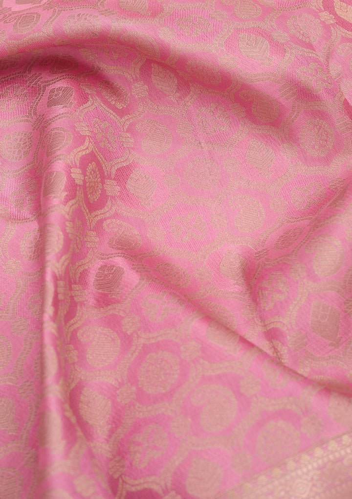 Pink Kanjivaram Pure Silk Saree