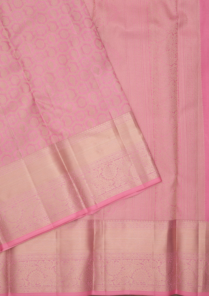 Pink Kanjivaram Pure Silk Saree