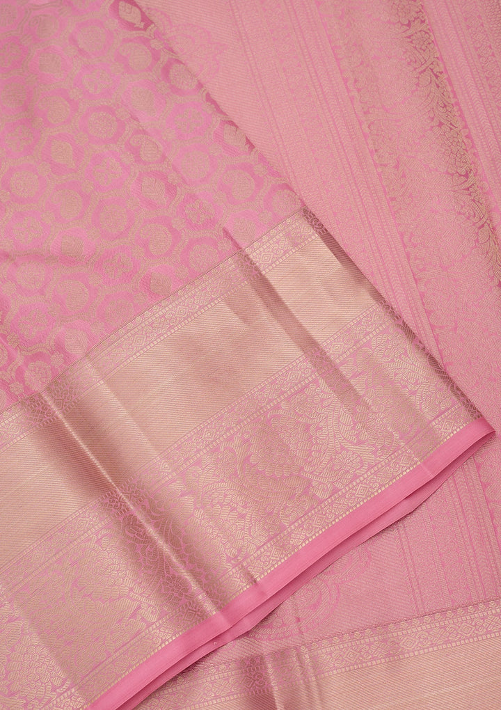 Pink Kanjivaram Pure Silk Saree