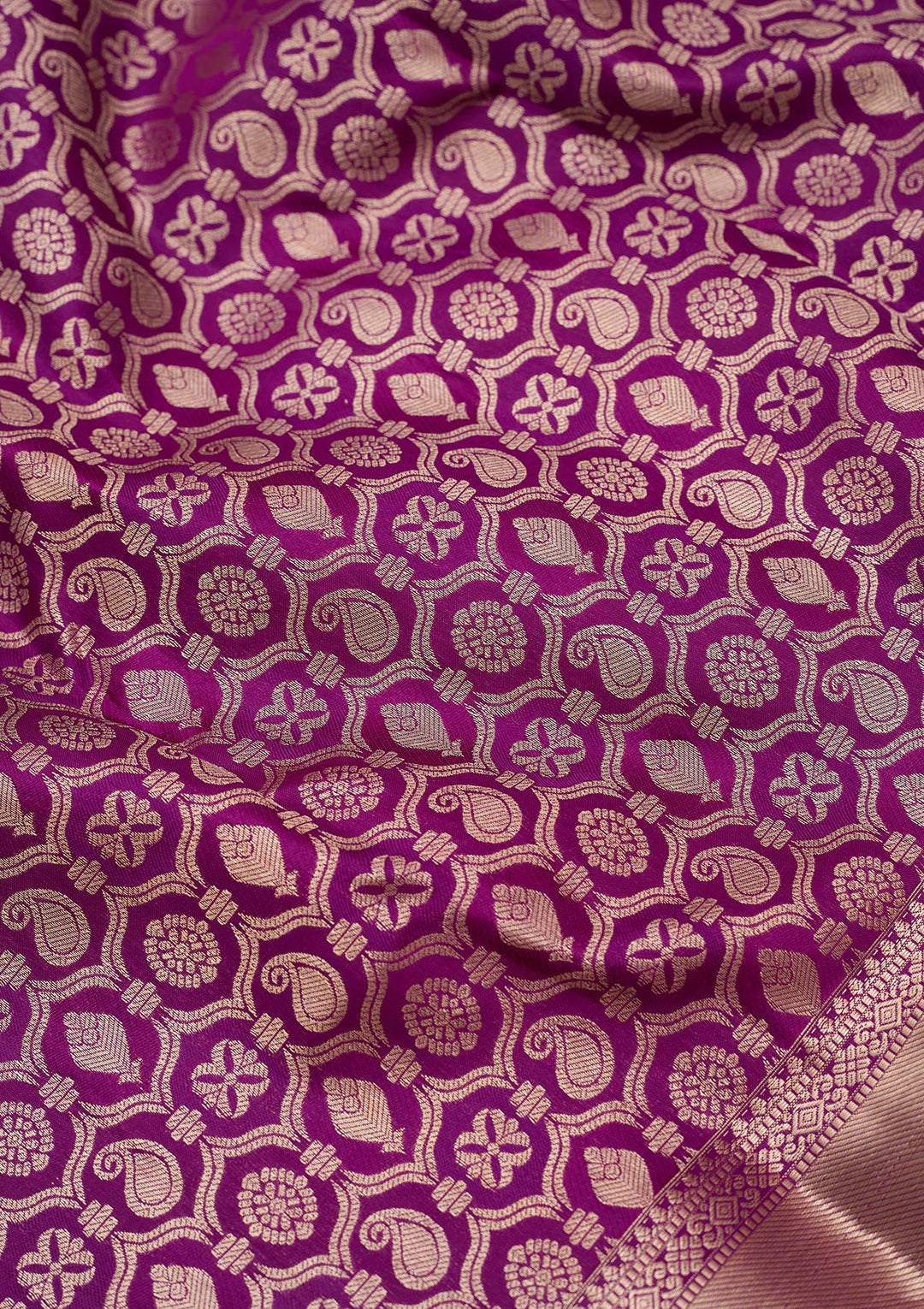 Purple Zariwork (Silver) Silk Silk_Saree