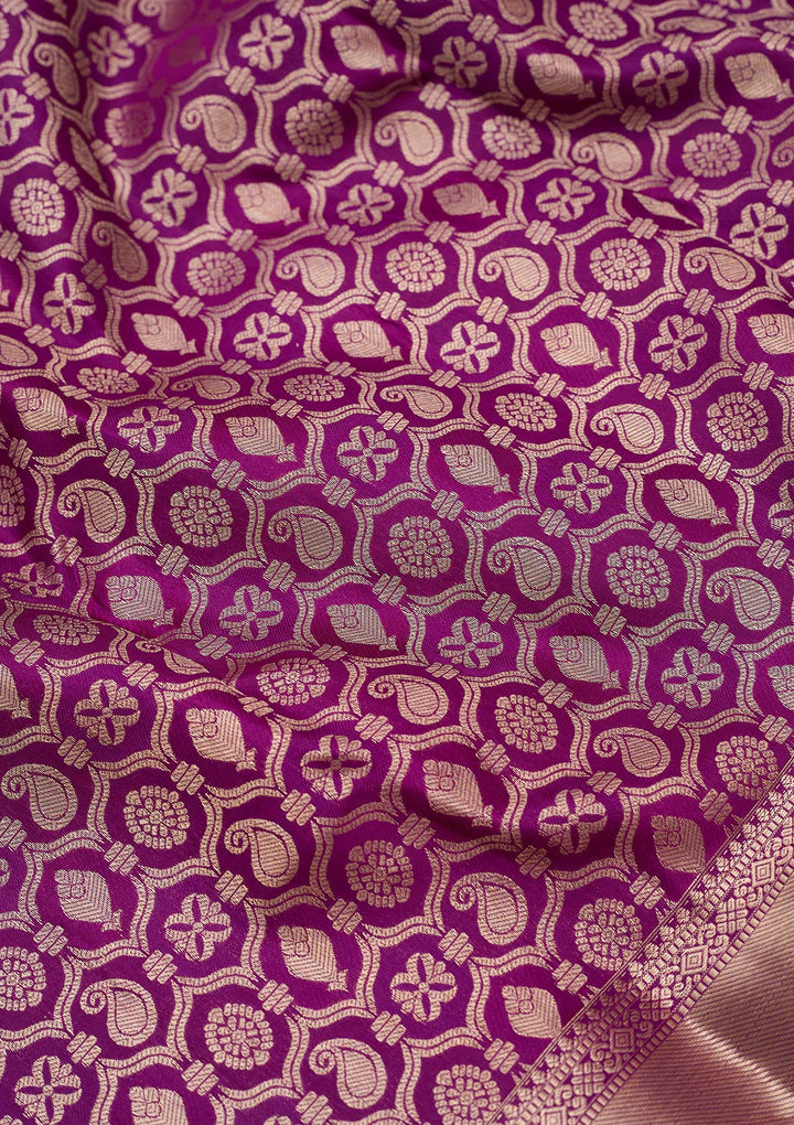 Purple Zariwork (Silver) Silk Silk_Saree