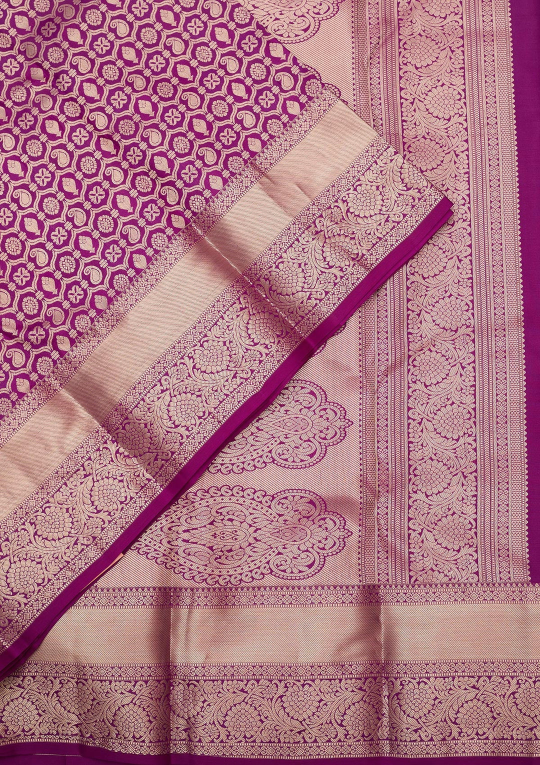 Purple Zariwork (Silver) Silk Silk_Saree