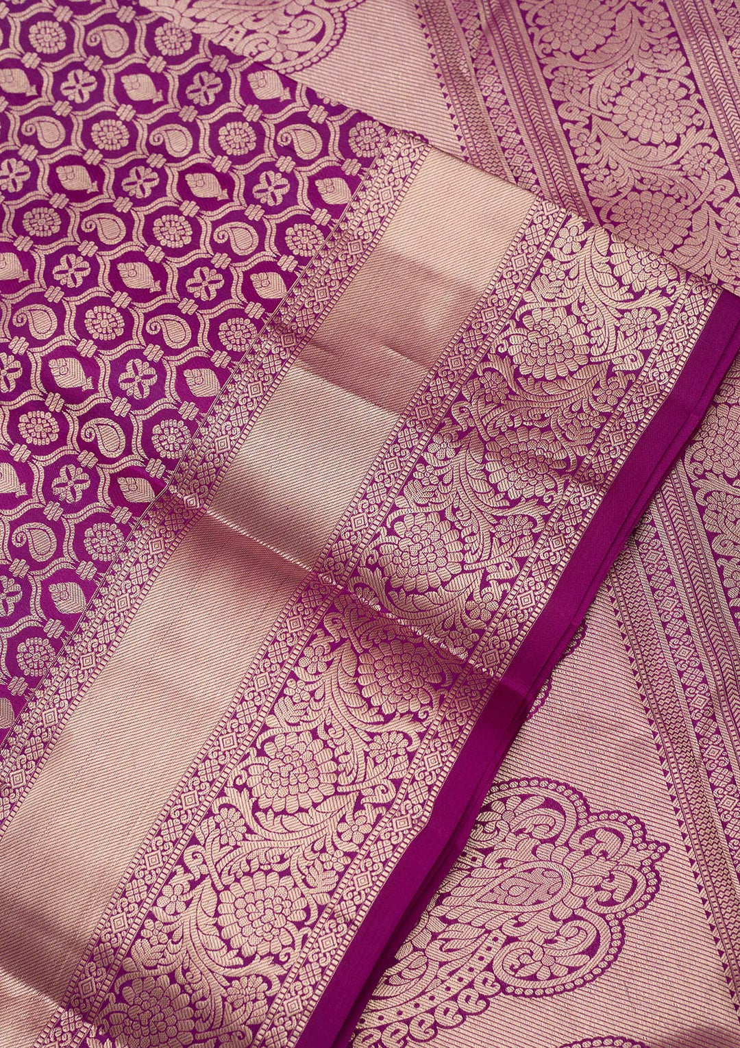 Purple Zariwork (Silver) Silk Silk_Saree