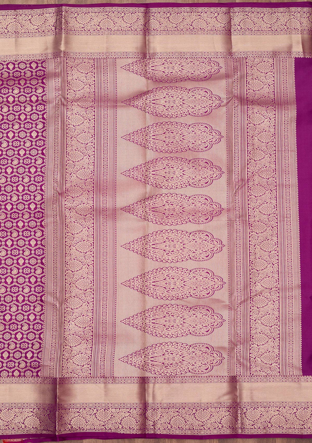 Purple Zariwork (Silver) Silk Silk_Saree