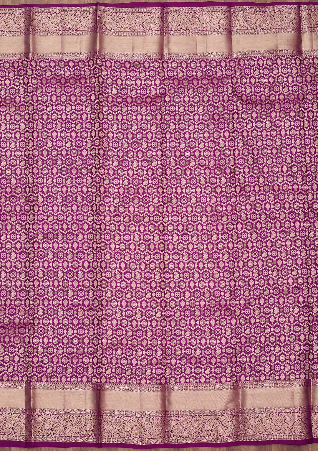 Purple Zariwork (Silver) Silk Silk_Saree