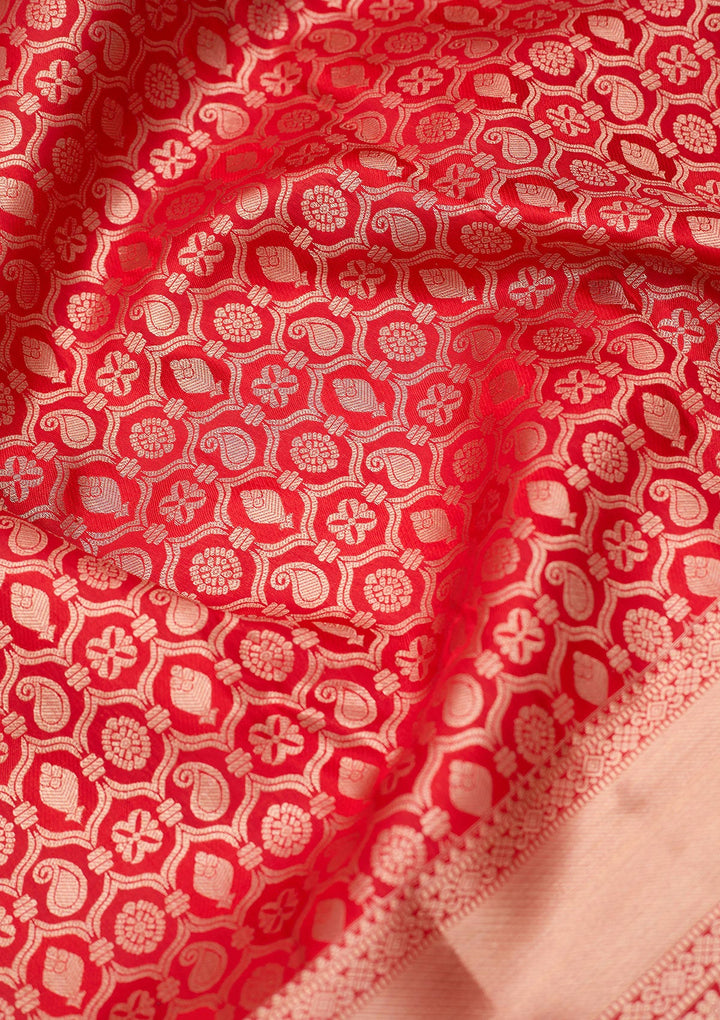 Red Zariwork (Gold) Silk Silk_Saree