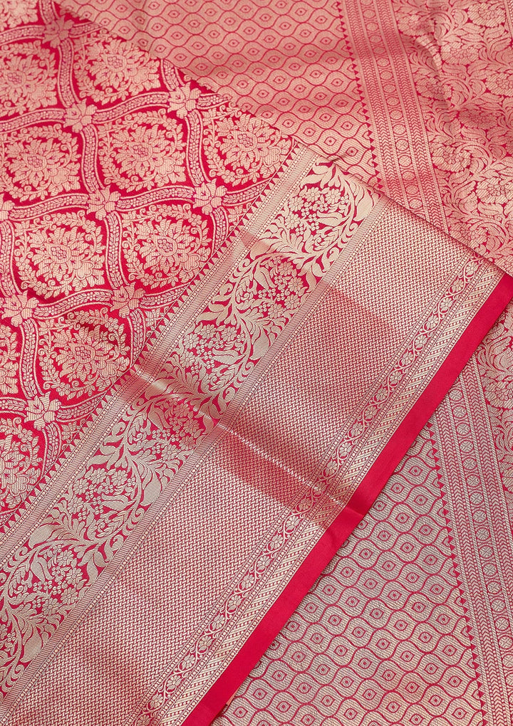 Rani Pink Zariwork (Gold) Silk Silk_Saree