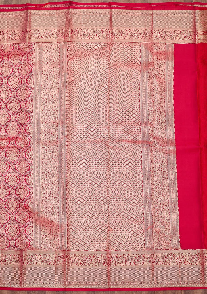 Rani Pink Zariwork (Gold) Silk Silk_Saree