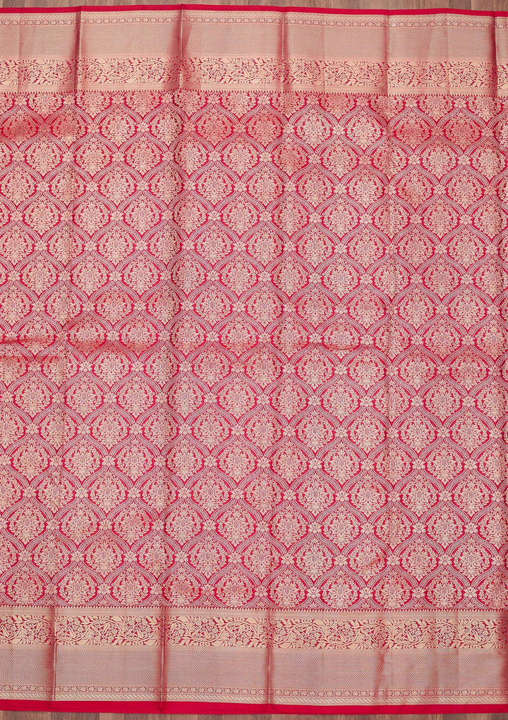 Rani Pink Zariwork (Gold) Silk Silk_Saree