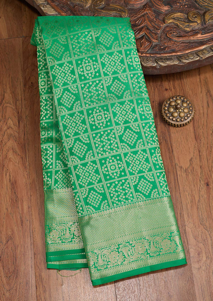 Green Zariwork (Gold) Silk Saree