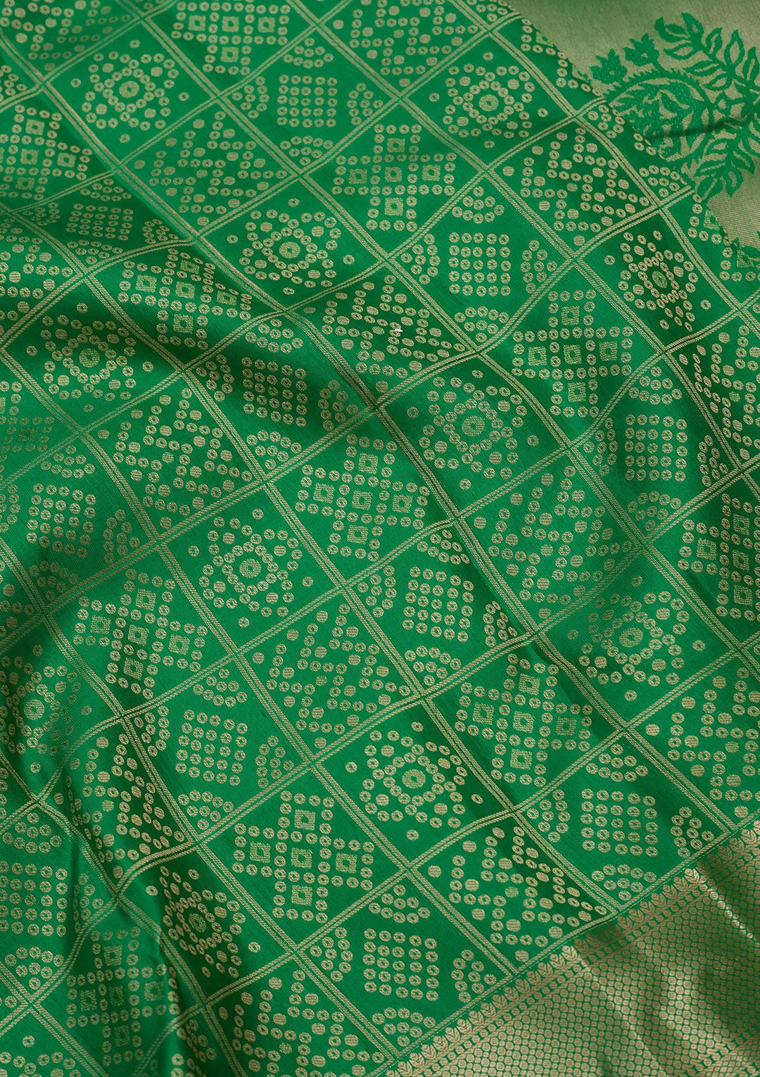 Green Zariwork (Gold) Silk Saree