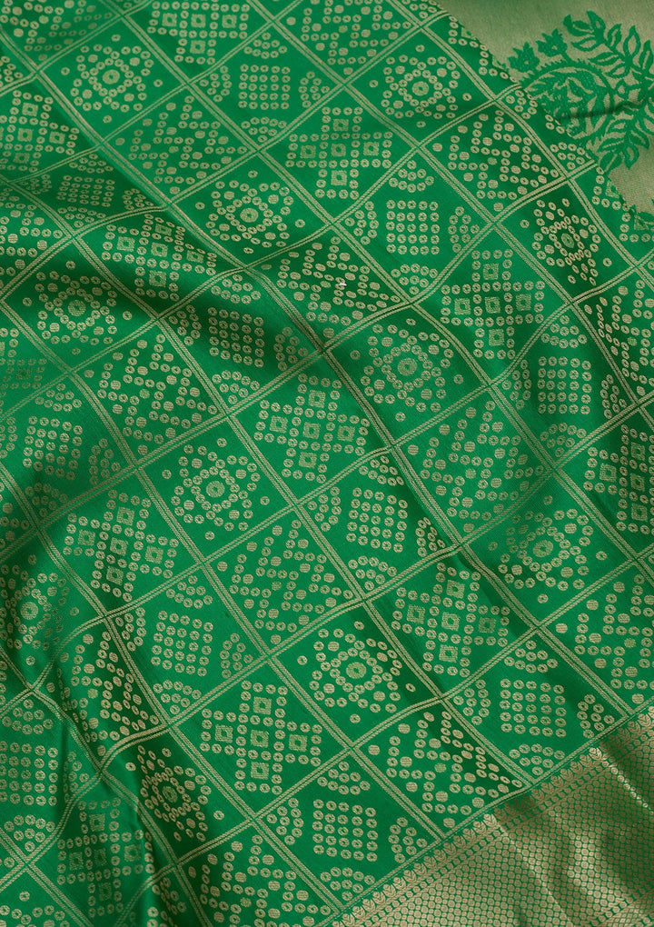 Green Zariwork (Gold) Silk Saree