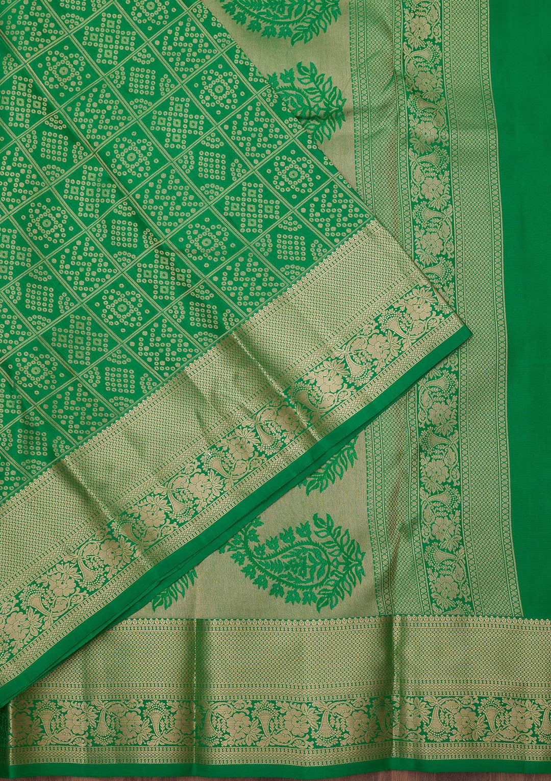 Green Zariwork (Gold) Silk Saree